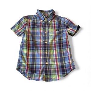 Chaps Multicolor Plaid Button Down Shirt
